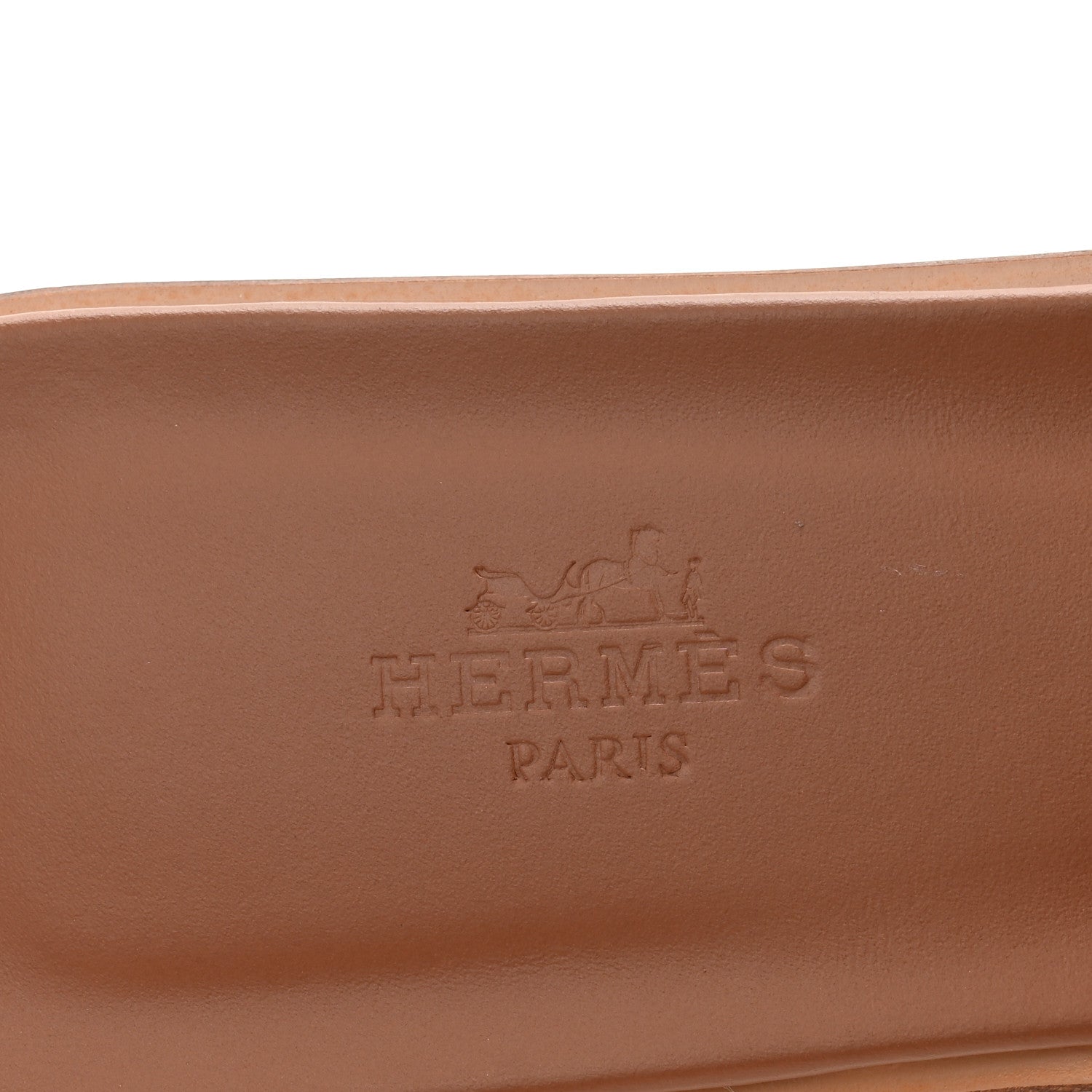 Hermes Box Calfskin Oran Sandals 38.5 Gold 8 of 10