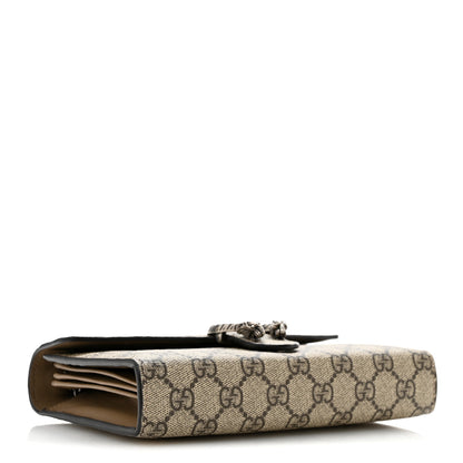 Gucci GG Supreme Monogram Mini Dionysus Chain Wallet Beige Taupe 4 of 13