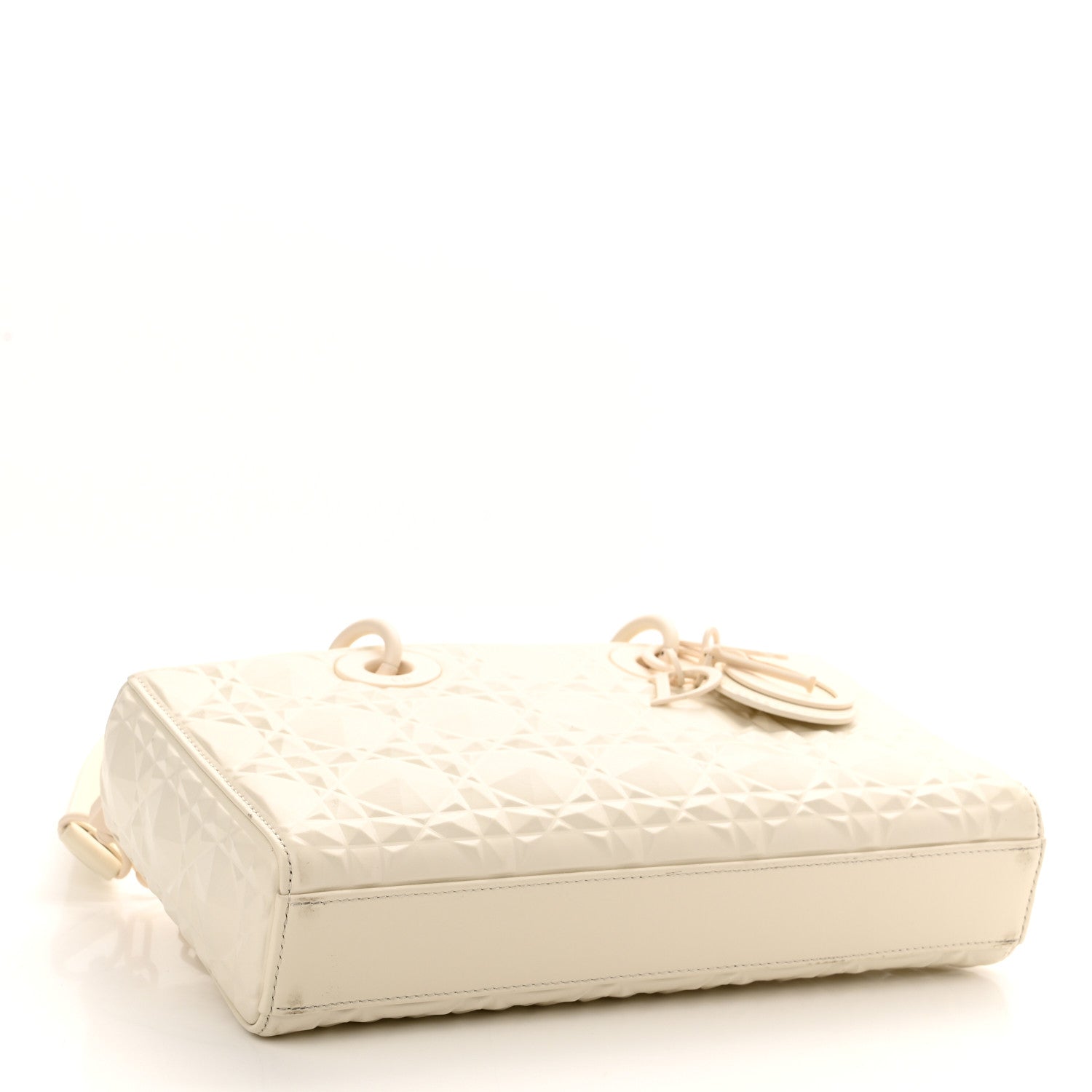 Christian Dior Calfskin Cannage Diamond Medium Lady D-Joy Latte 4 of 13