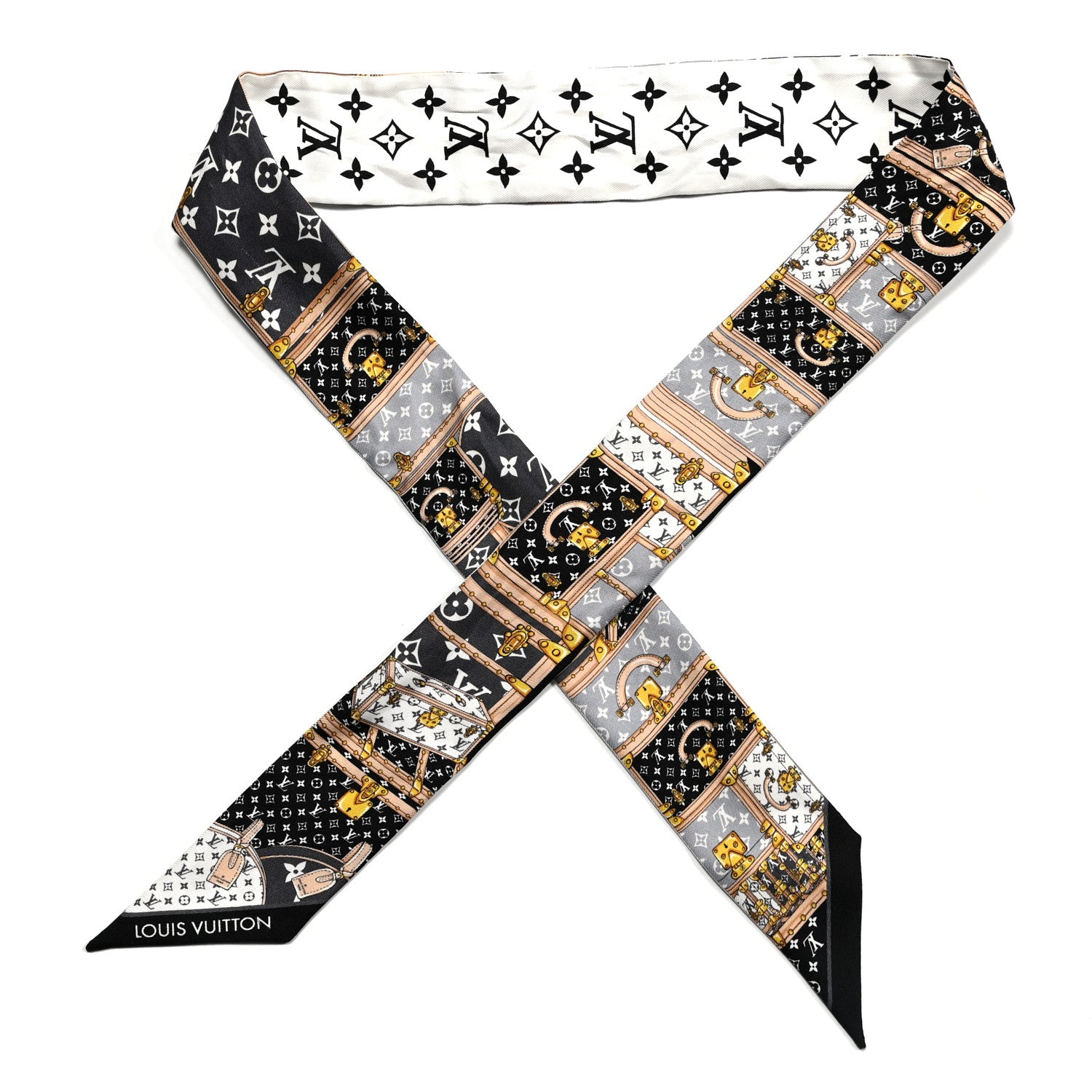 Louis Vuitton Silk Monogram Let's Go BB Bandeau Black 1 of 3