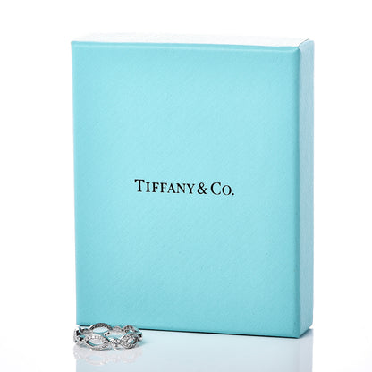 Tiffany Platinum Diamond Open Jazz Eternity Band Ring 55 7.25 6 of 6