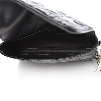 Christian Dior Patent Cannage Wallet on Chain Pouch Black 5 of 8