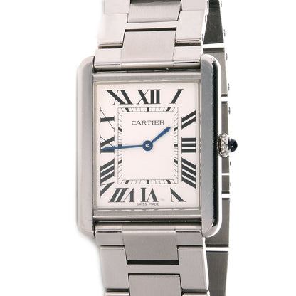 Cartier Stainless Steel 24mm Tank Solo Quartz Watch 1 of 6