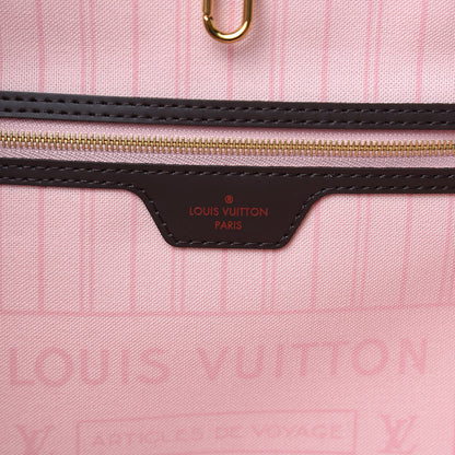 Louis Vuitton Damier Ebene Neo Neverfull MM Rose Ballerine 6 of 10