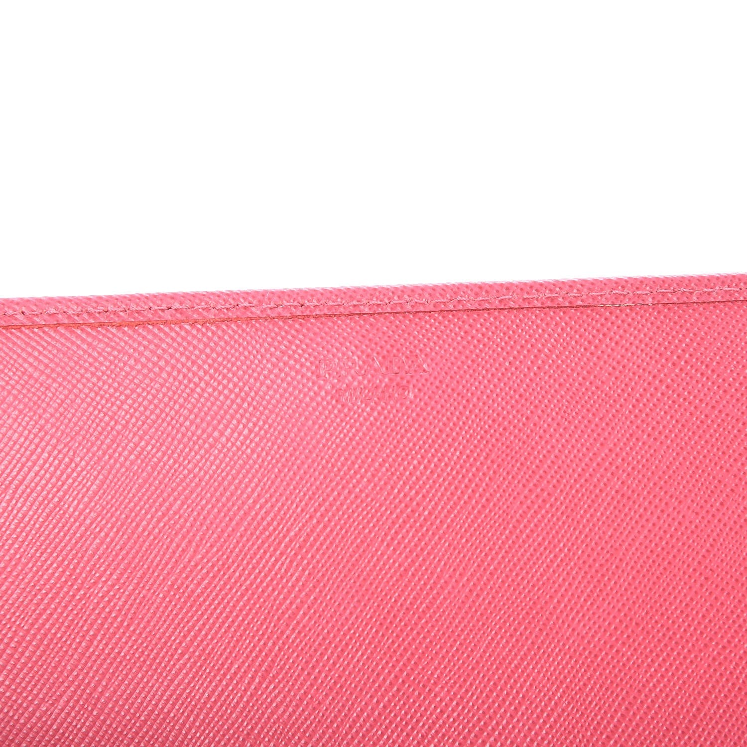 Prada Saffiano Metal Oro Chain Wallet Peonia 6 of 8