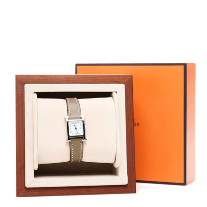 Hermes Stainless Steel Epsom 26mm Heure H Hour Quartz Watch Gold 5 of 5