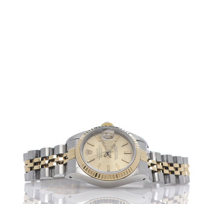 Rolex Stainless Steel 18K Yellow Gold 26mm Oyster Perpetual Datejust Watch Champagne 69173 3 of 5