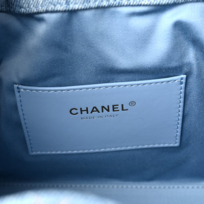 Chanel Denim Quilted Small Chanel 25 Handbag Blue 6 of 10