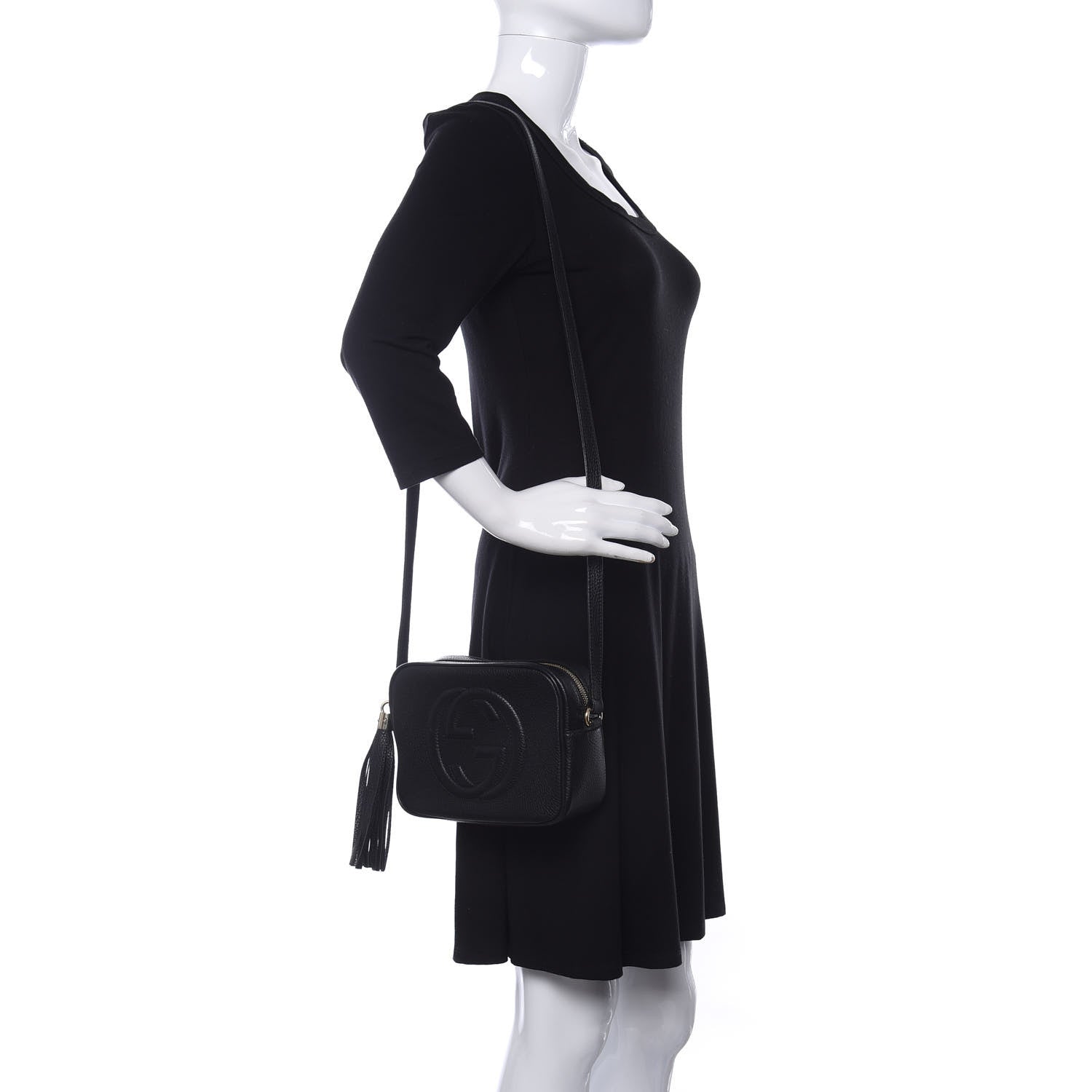 Gucci Pebbled Calfskin Small Soho Disco Bag Black 2 of 8