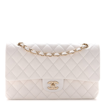 Chanel Caviar Quilted Medium Double Flap White 1 of 9