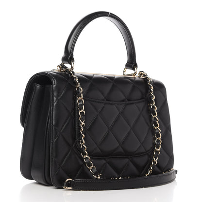 Chanel Lambskin Quilted Small Trendy CC Dual Handle Flap Bag Black 3 of 11