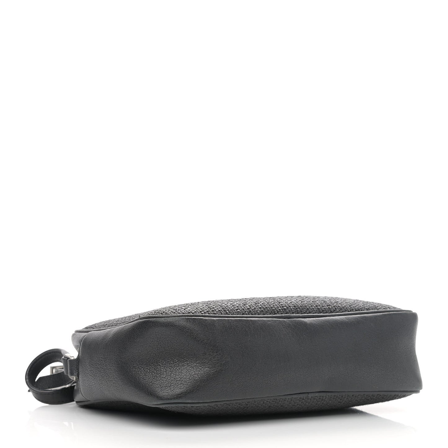 Raffia Canvas Monogram Lou Camera Bag Black