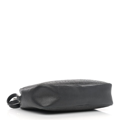 Saint Laurent Raffia Canvas Monogram Lou Camera Bag Black 3 of 11