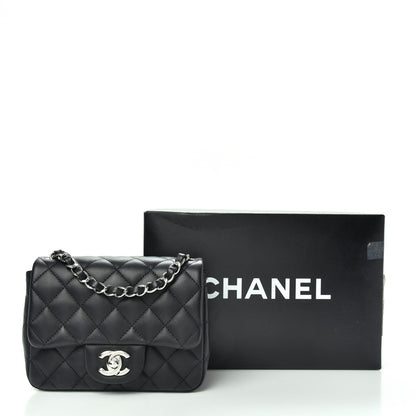 Chanel Lambskin Quilted Mini Square Flap Black 10 of 10