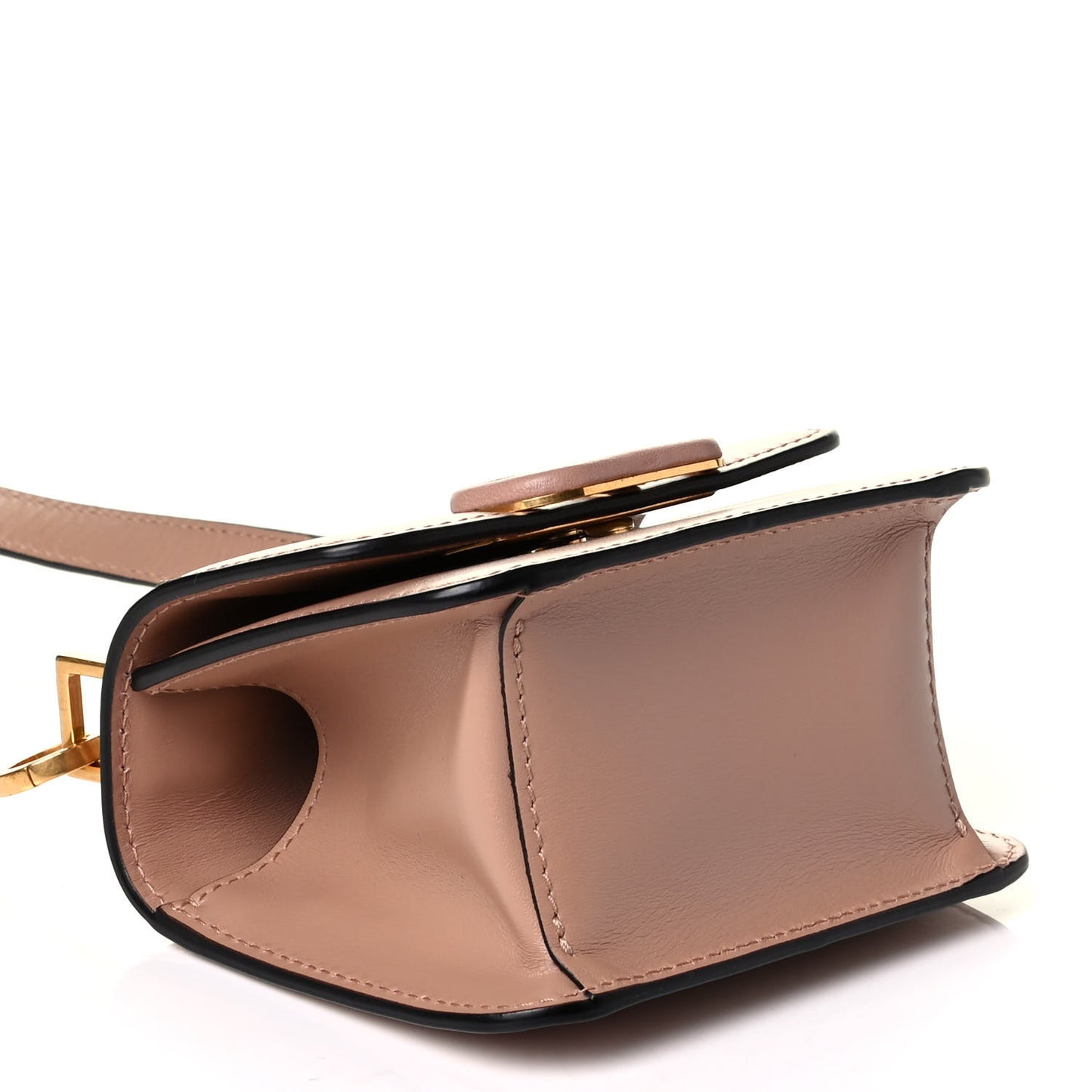 Smooth Calfskin Micro VSling Shoulder Bag Rose Cannelle