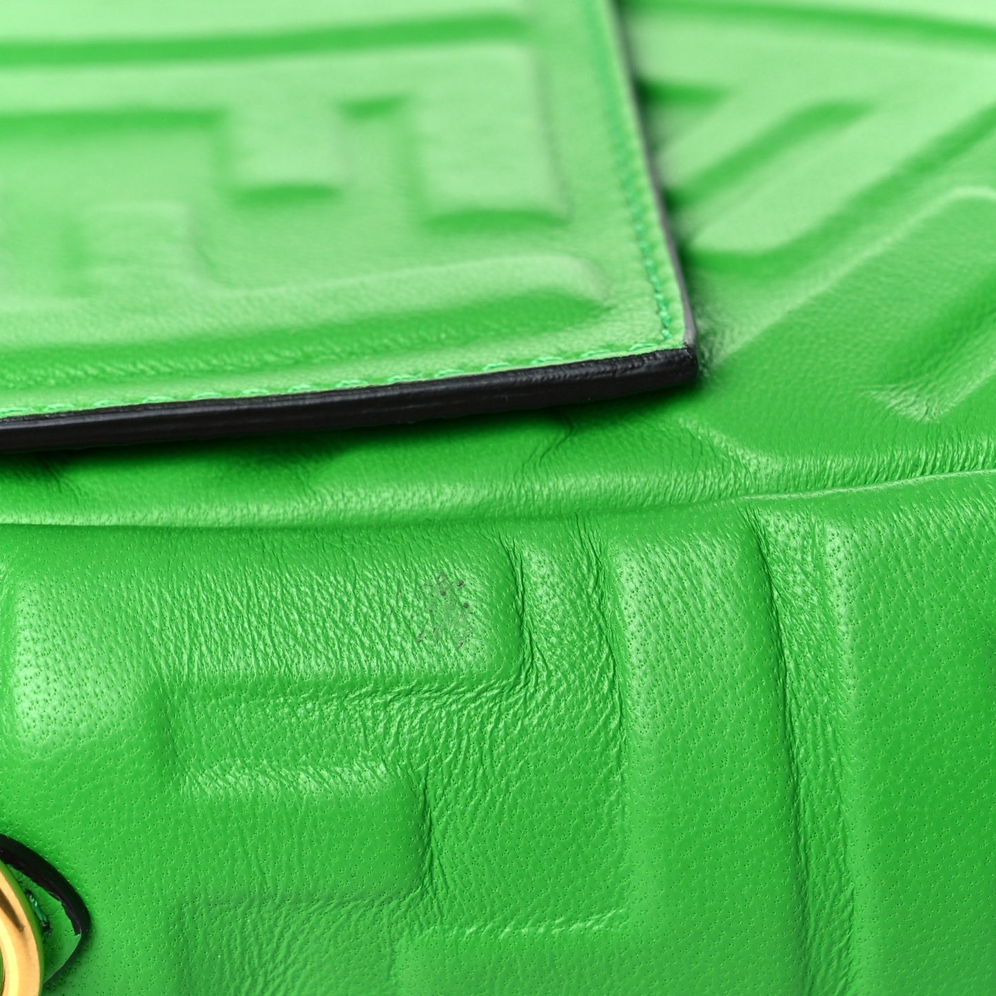 Nappa FF 1974 Embossed Baguette Tomatillo