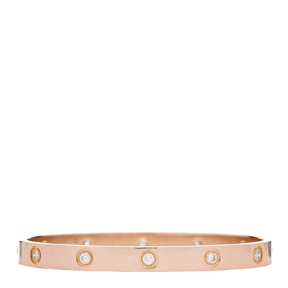 Cartier 18K Pink Gold 10 Diamond LOVE Bracelet 18 2 of 3
