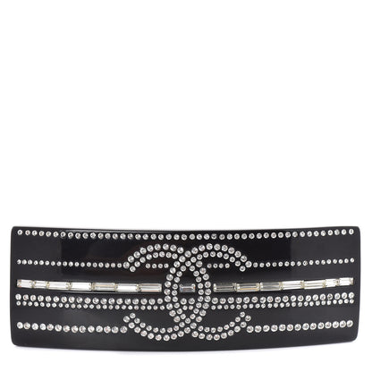 Chanel Crystal CC Hair Clip Barrette Black 1 of 5