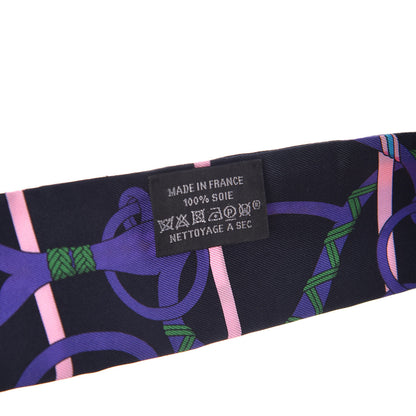 Hermes Silk Panoplie Equestre Twilly Caban Violet Orange 3 of 5