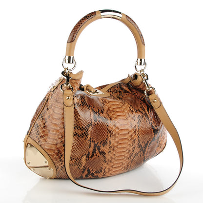 Gucci Python Large Indy Top Handle Hobo 3 of 7