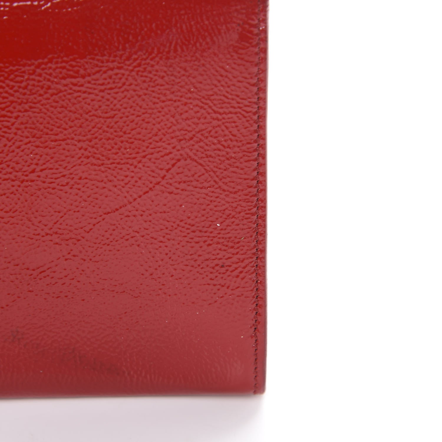 Saint Laurent Textured Patent Small Belle De Jour Clutch Red 9 of 11