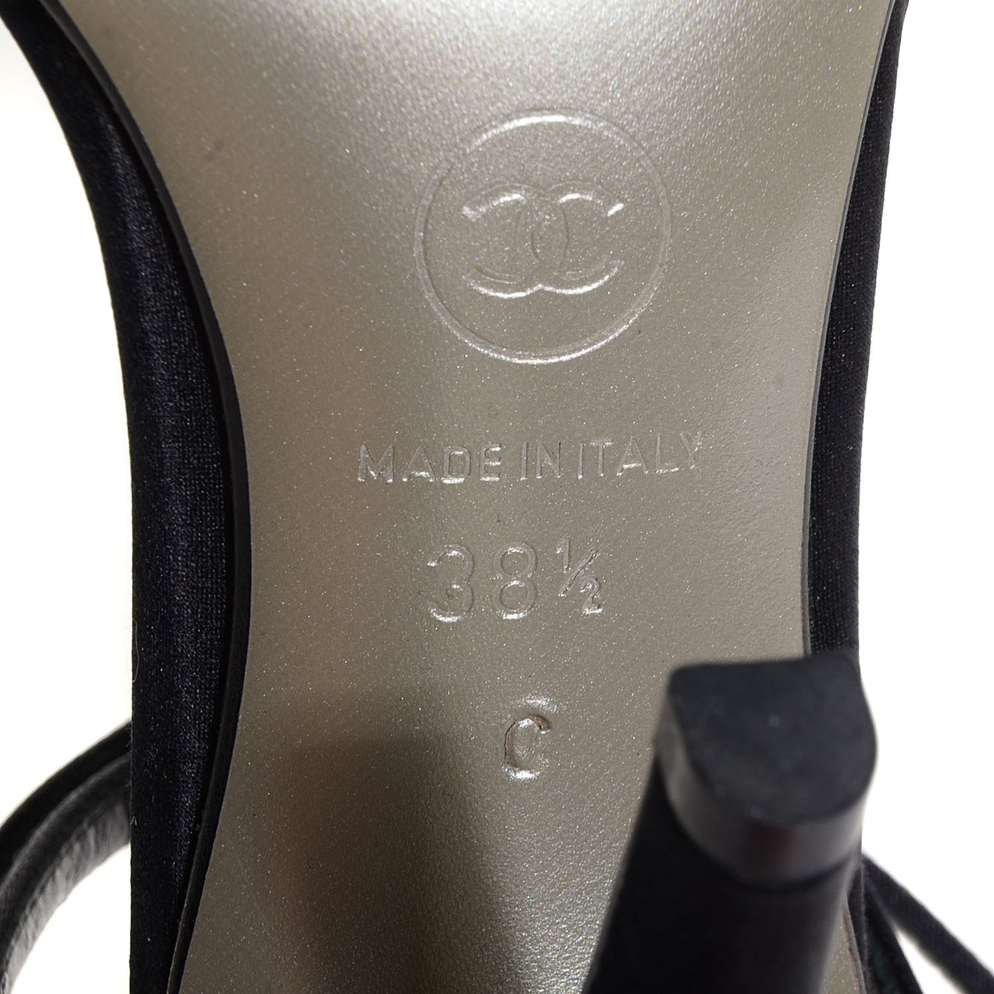 Suede Crystal Sandals 38.5 Black