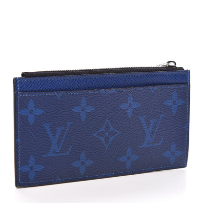 Louis Vuitton Monogram Taiga Coin Card Holder Cobalt 3 of 6