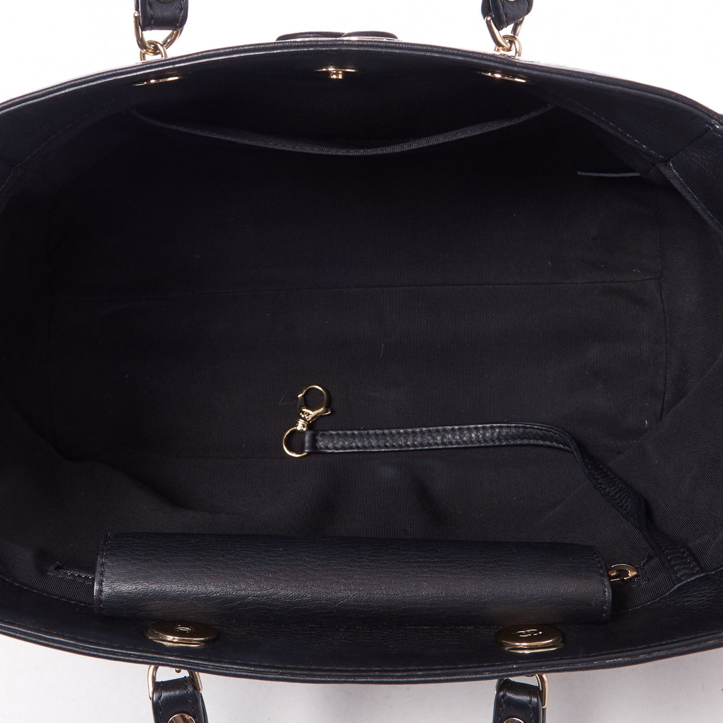 Bullskin Stitched Small Shopping Tote Black