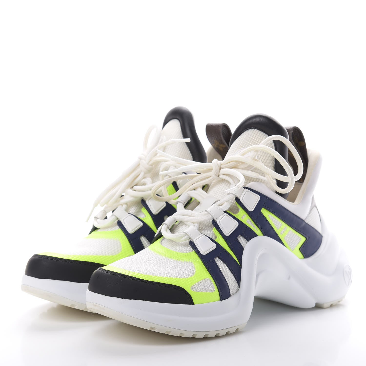 Louis Vuitton Calfskin Technical Nylon LV Archlight Sneakers 39 Yellow 3 of 9
