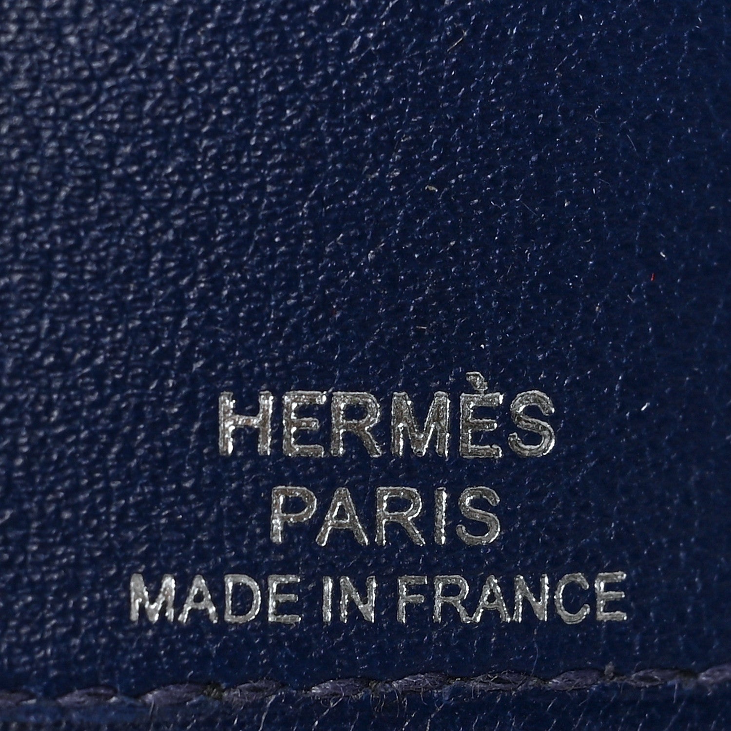 Hermes Togo Swift Verso Ulysse Nano Bag Charm Black Bleu Saphir 3 of 3