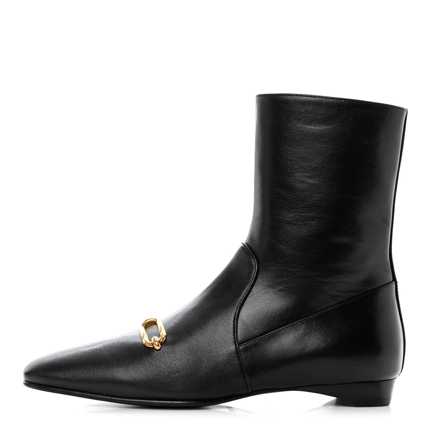 Hermes Goatskin Dora Ankle Boots 38 Black 1 of 11