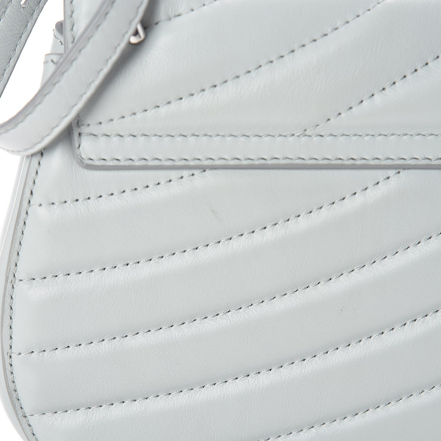 Calfskin Quilted Mini Drew Bijou Shoulder Bag Airy Grey