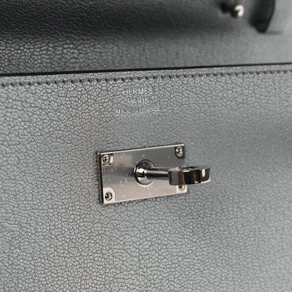 Hermes Metallic Chevre Chamkilight Kelly Wallet To Go Argent 21 of 25