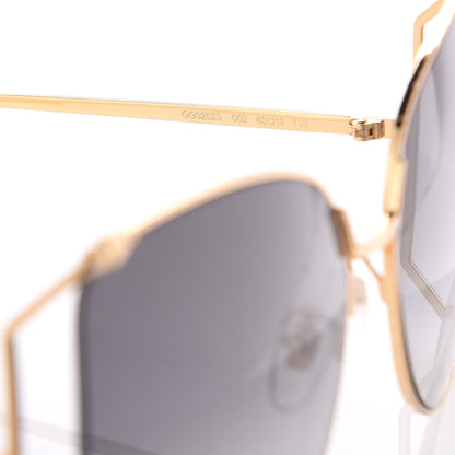 Gucci Oversized Round Sunglasses GG0252S Gold Grey 5 of 8