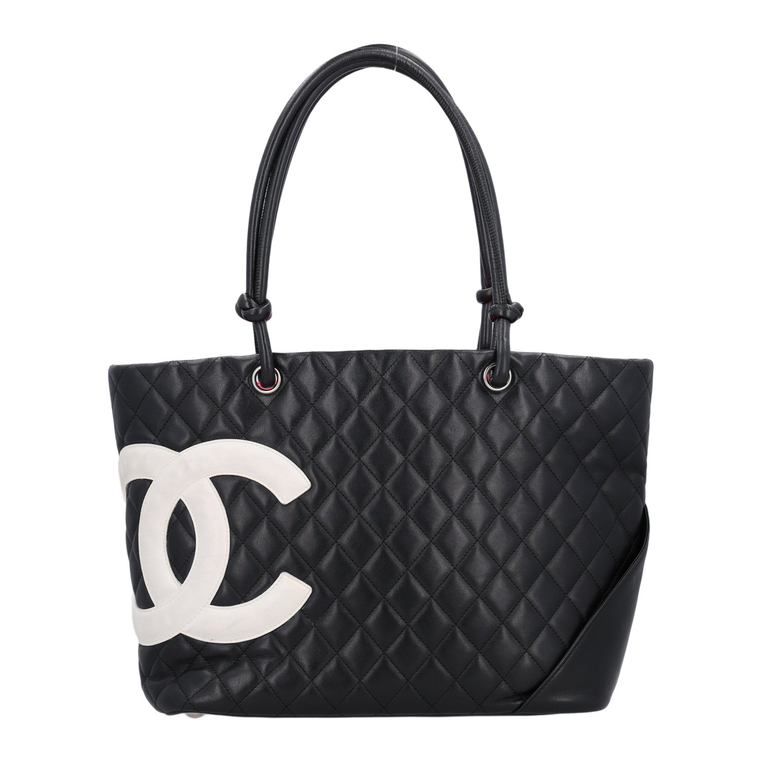 Chanel Calfskin Quilted Large Cambon Tote Black White 1 of 10