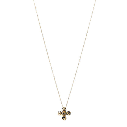 Tiffany 18K Yellow Gold Spiro Swirl Cross Pendant Necklace 1 of 7
