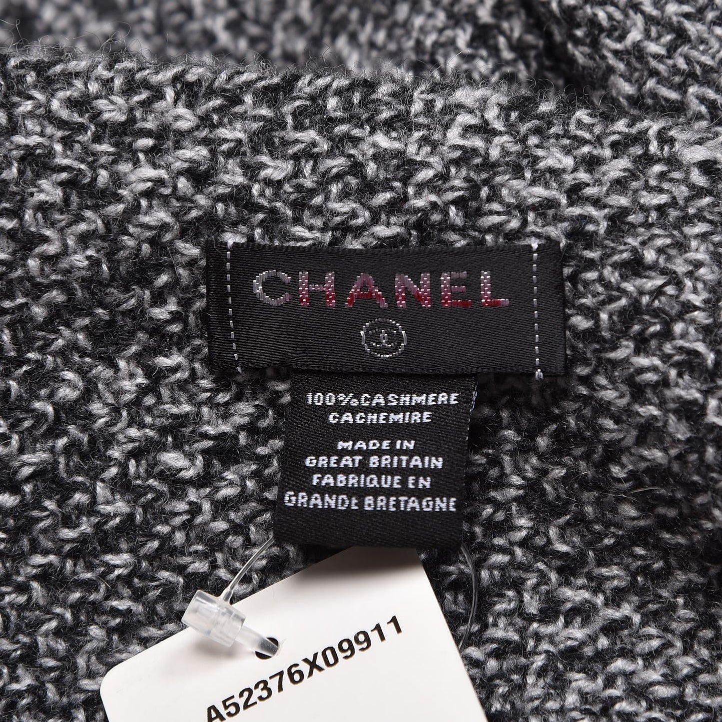 Cashmere CC Stole Grey Red
