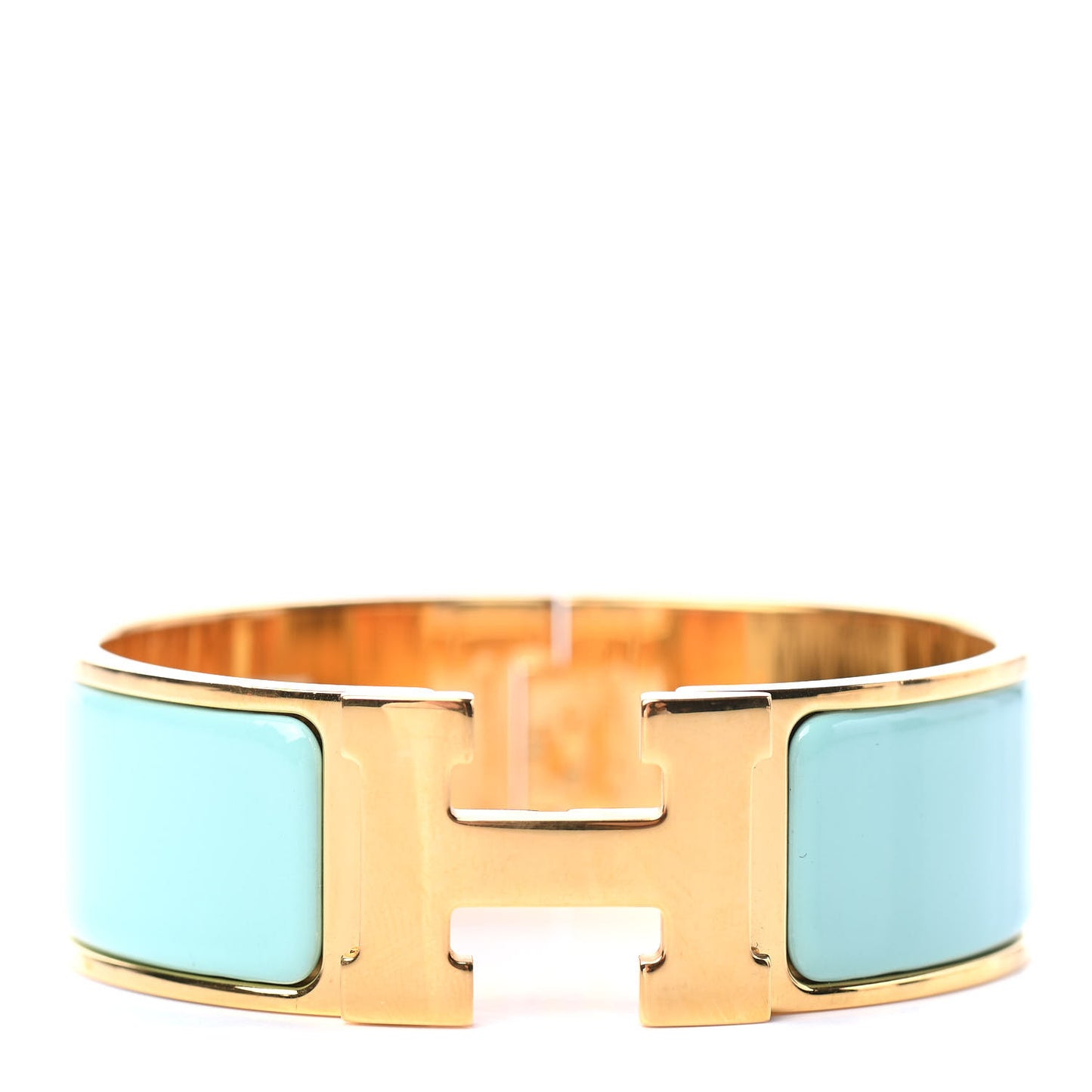 Enamel Wide Clic Clac H Bracelet PM Lagoon