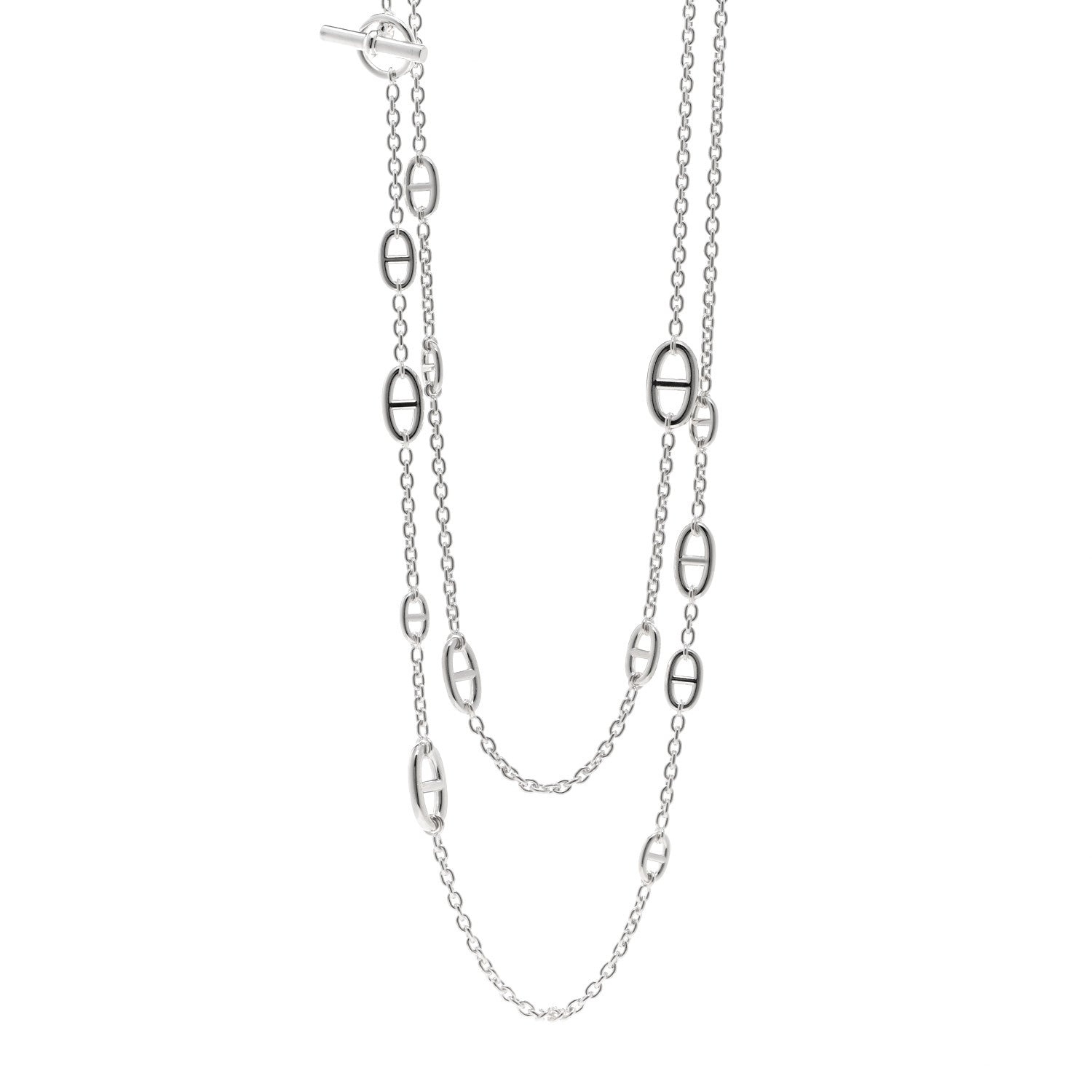 Hermes Sterling Silver Farandole Necklace 160 1 of 5
