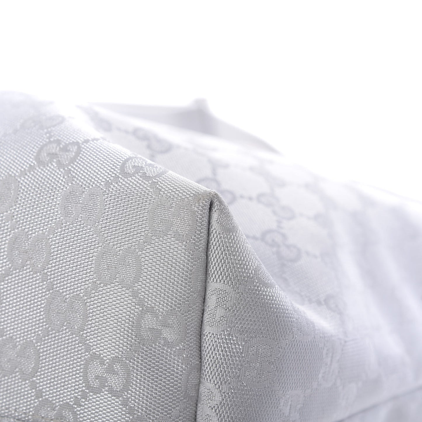 Metallic Monogram Travel Bag Silver