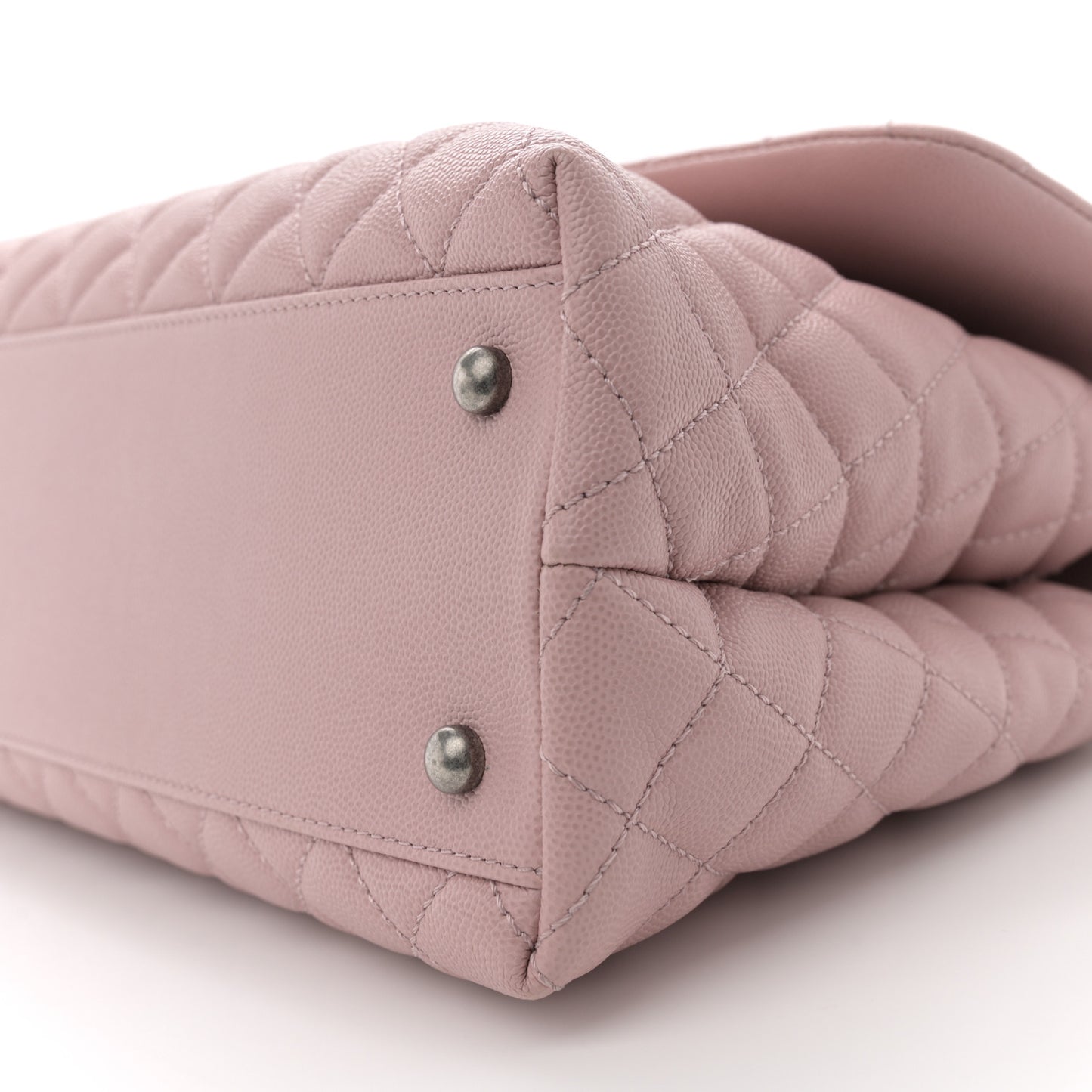 Caviar Quilted Medium Coco Handle Flap Light Pink