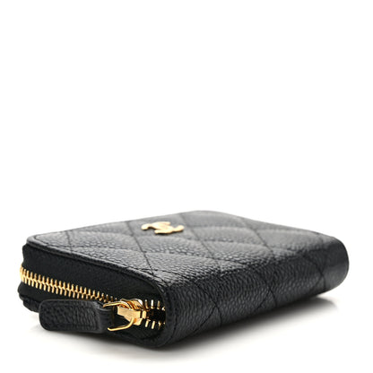 Chanel Caviar Quilted Zip Coin Purse Black 4 of 7