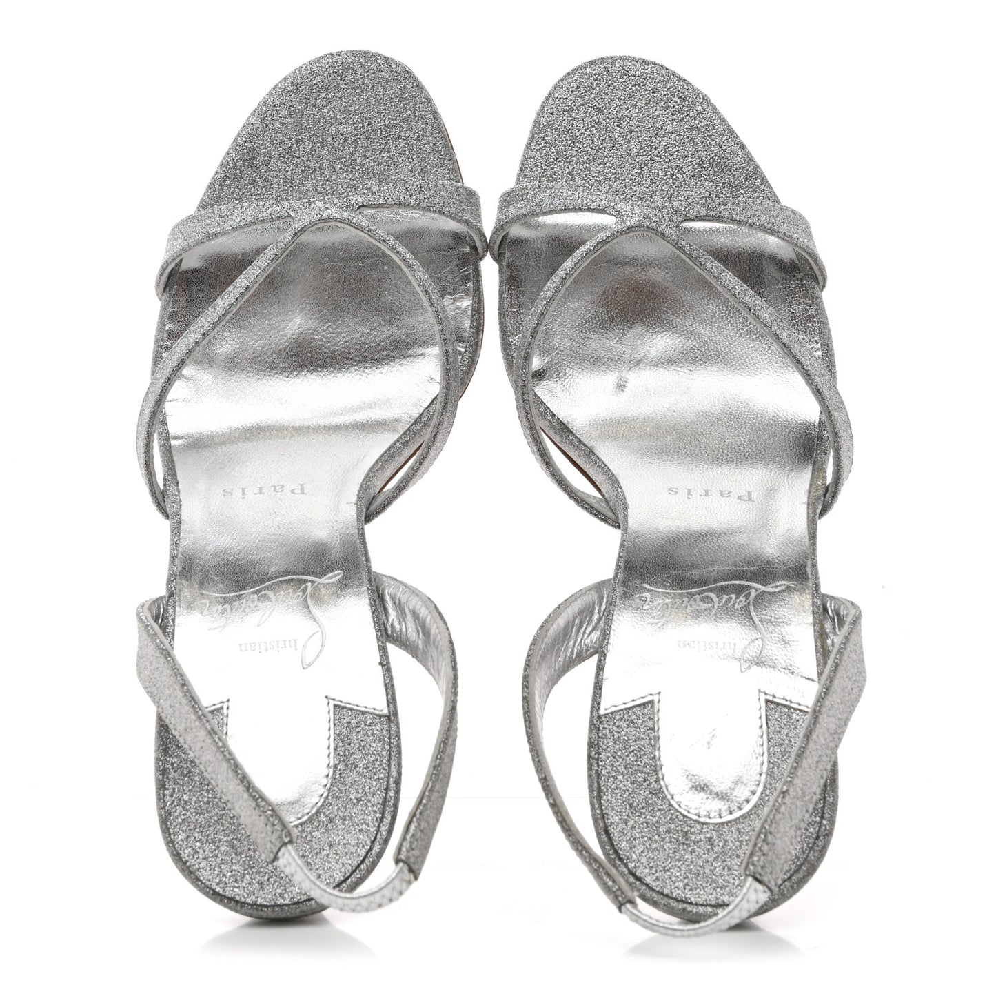 Glitter Emilie 100 Slingback Sandals 37 Silver