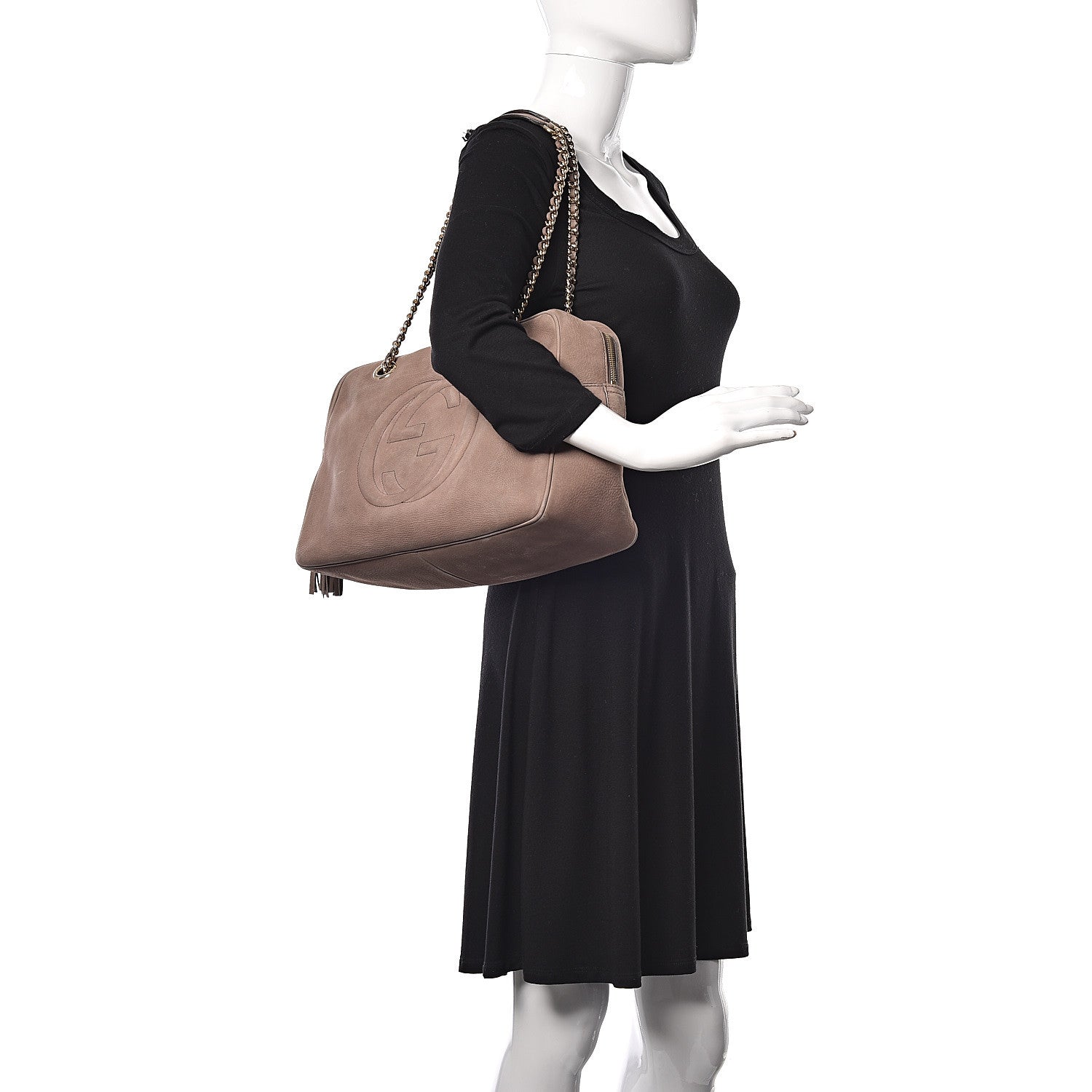 Gucci Vitello Range Medium Soho Bowler Grey Field 2 of 14