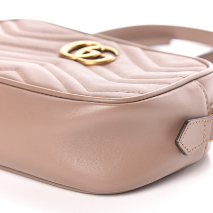 Gucci Calfskin Matelasse Mini GG Marmont Chain Shoulder Bag Nude 9 of 9