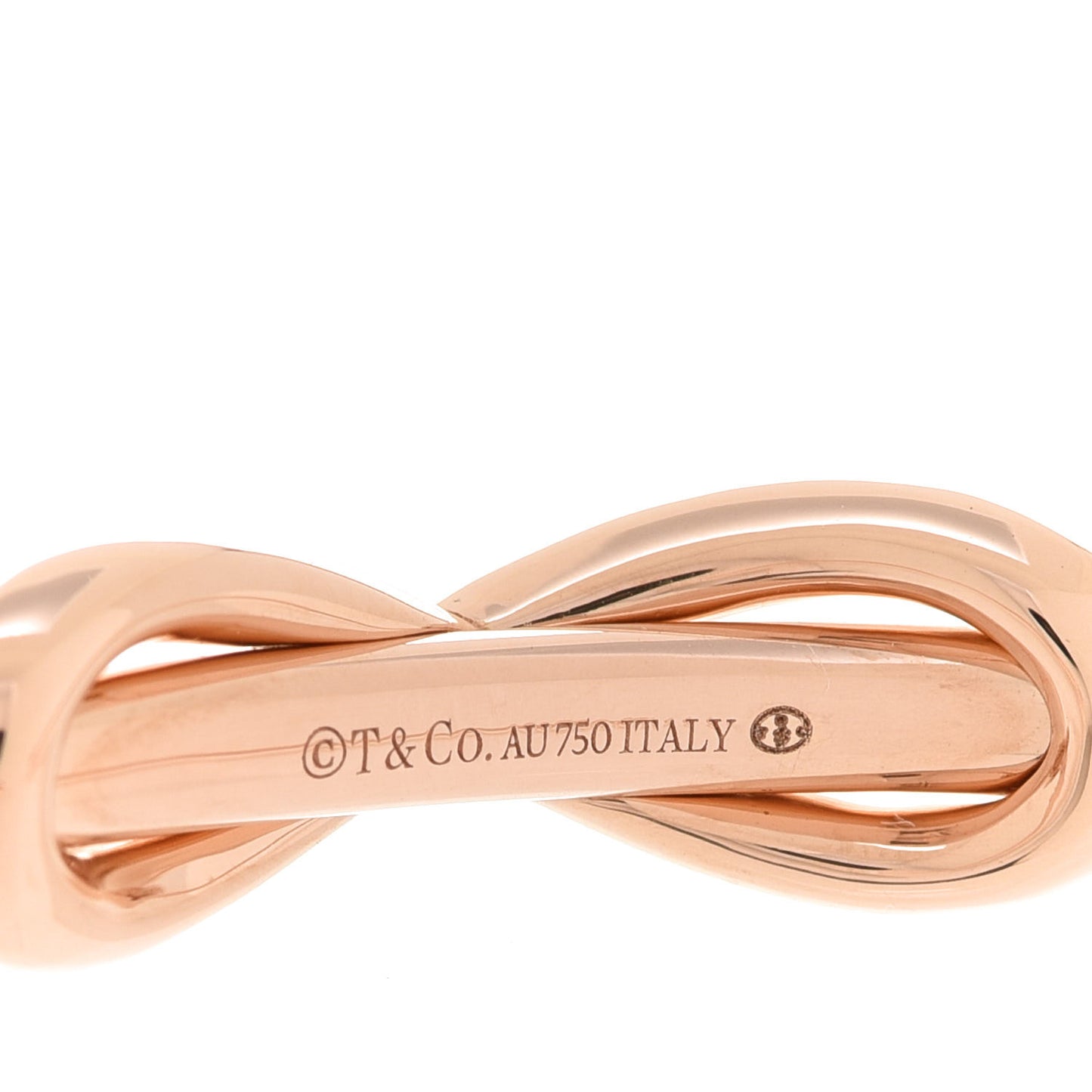 18K Rose Gold Diamond Infinity Cuff Bracelet