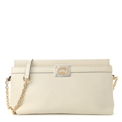 Gucci Lambskin Linea Matisse Chain Shoulder Bag Mystic White 1 of 10