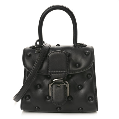 Delvaux Grained Rodeo Calfskin Quilted Mini Brillant Satchel Black 1 of 14