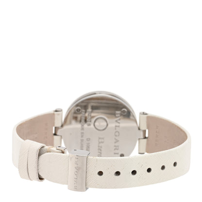 Bulgari Stainless Steel Calfskin Diamond Mother of Pearl 30mm B.zero1 Floral Quartz Watch 3 of 4