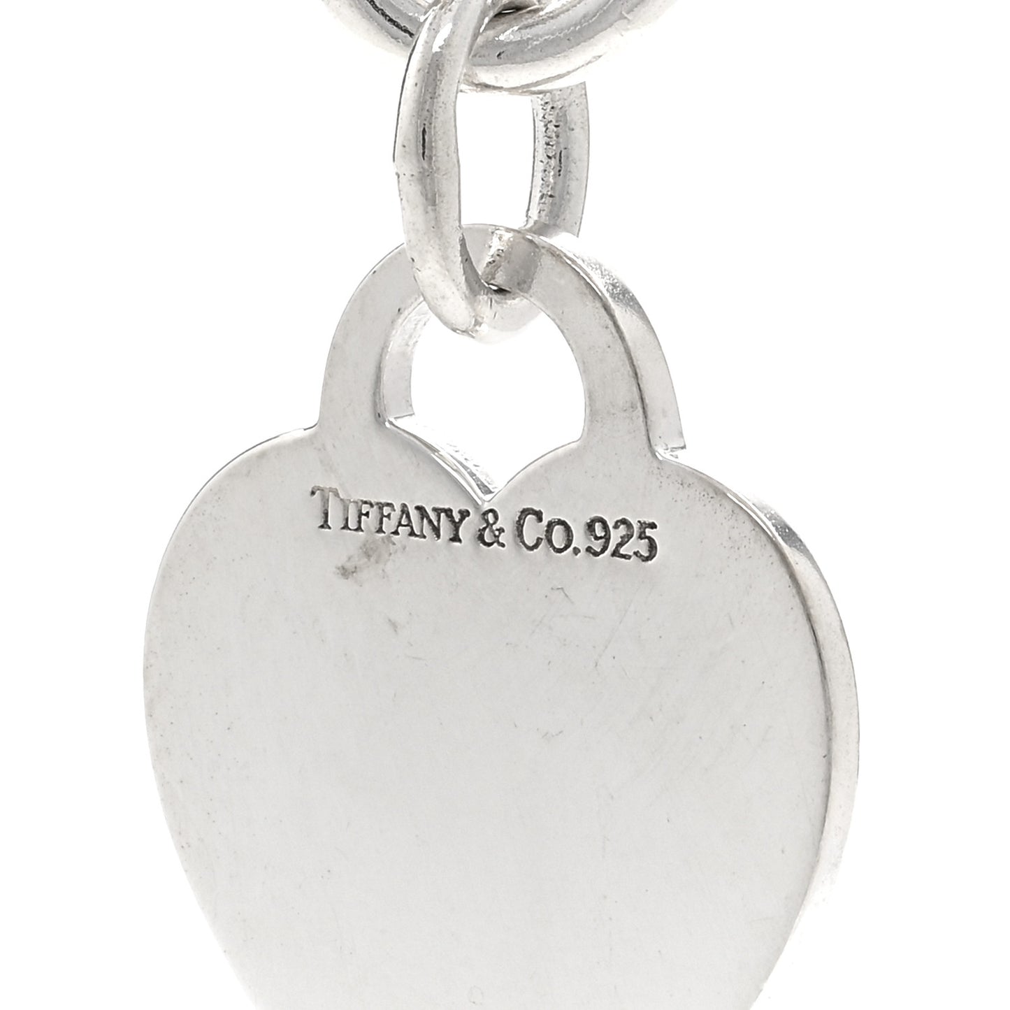 Sterling Silver Heart Tag Toggle Necklace